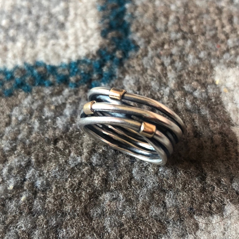 Pandora rope ring, two tone.